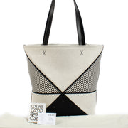 Loewe x Kay Sekimachi Canvas/Calfskin Medium Puzzle Fold Tote Bag