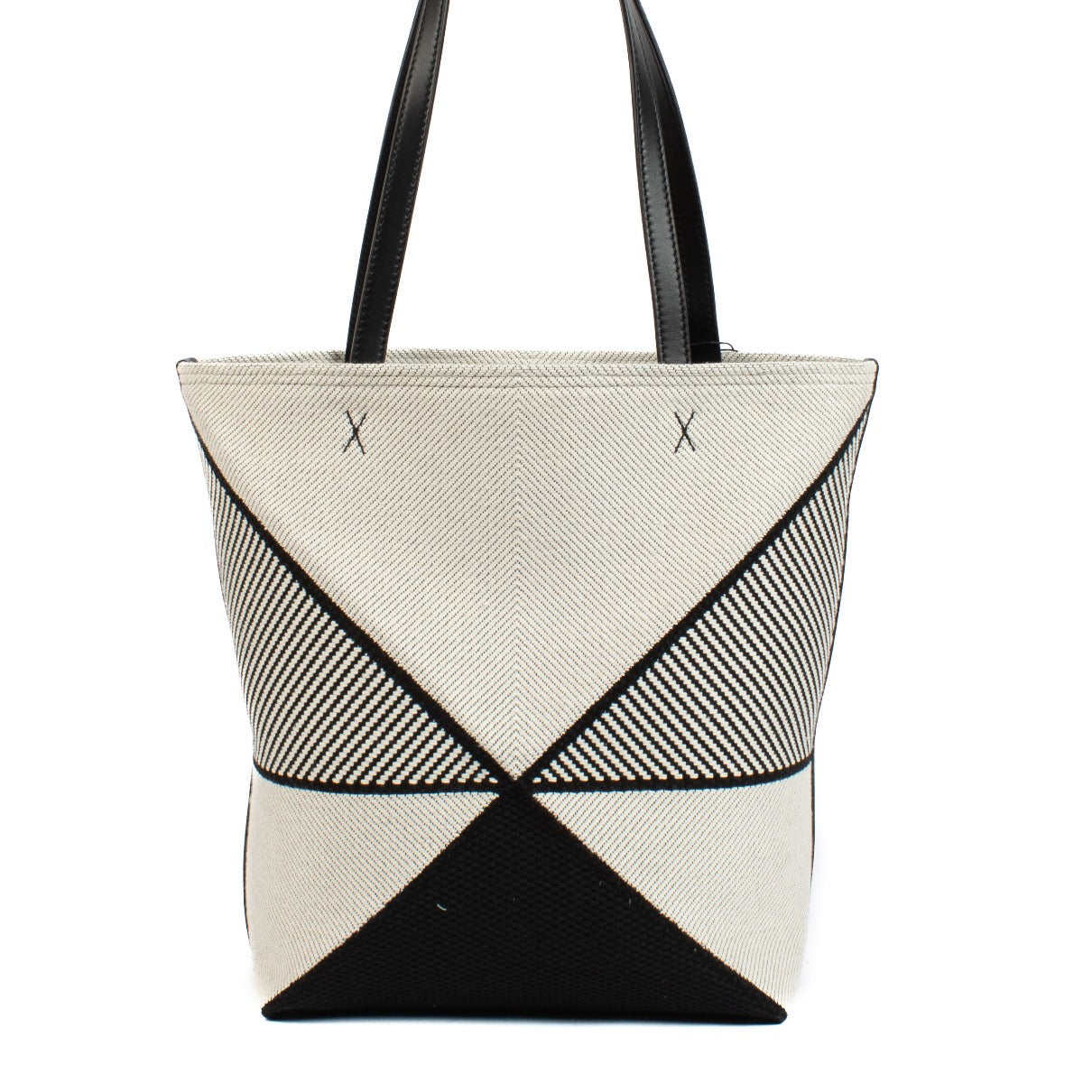 Loewe Canvas/Calfskin Medium Puzzle Fold Tote Bag
