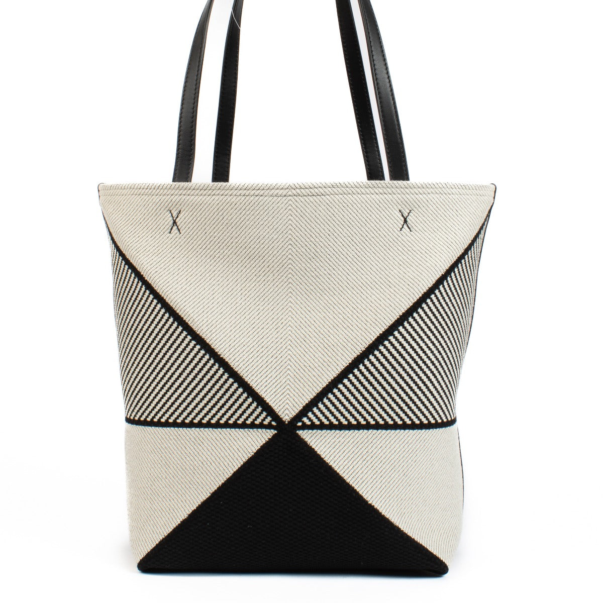 Loewe x Kay Sekimachi Canvas/Calfskin Medium Puzzle Fold Tote Bag