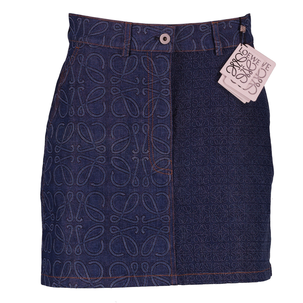 Loewe Denim Logo Skirt - size 38