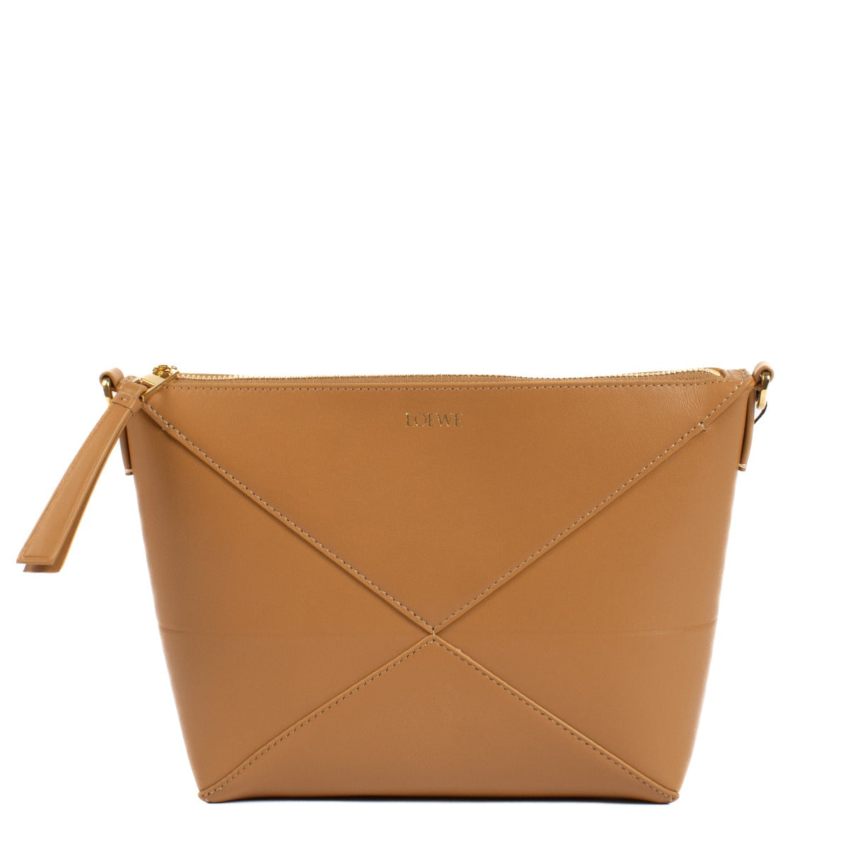 Loewe Warm Desert Shiny Nappa Leather Puzzle Fold Pouch