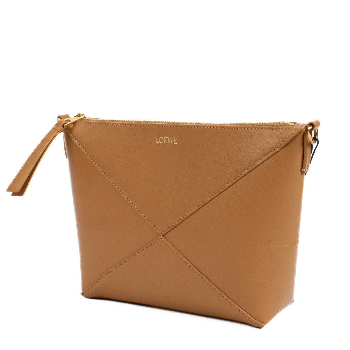 Loewe Warm Desert Shiny Nappa Leather Puzzle Fold Pouch