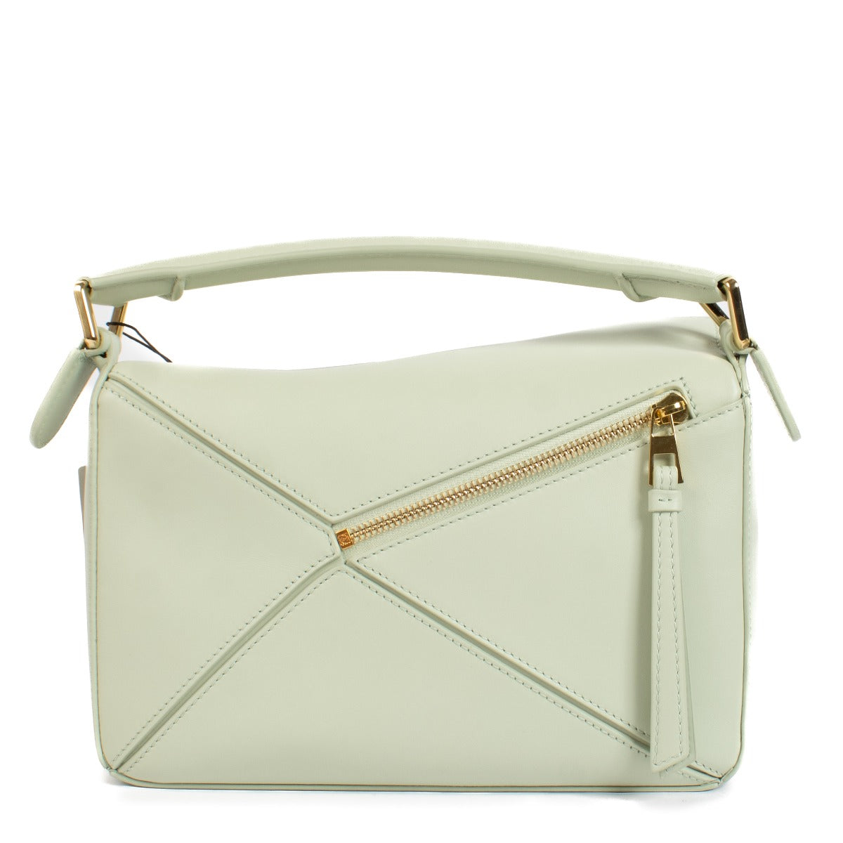 Loewe Spring Jade Satin Calfskin Small Puzzle Bag
