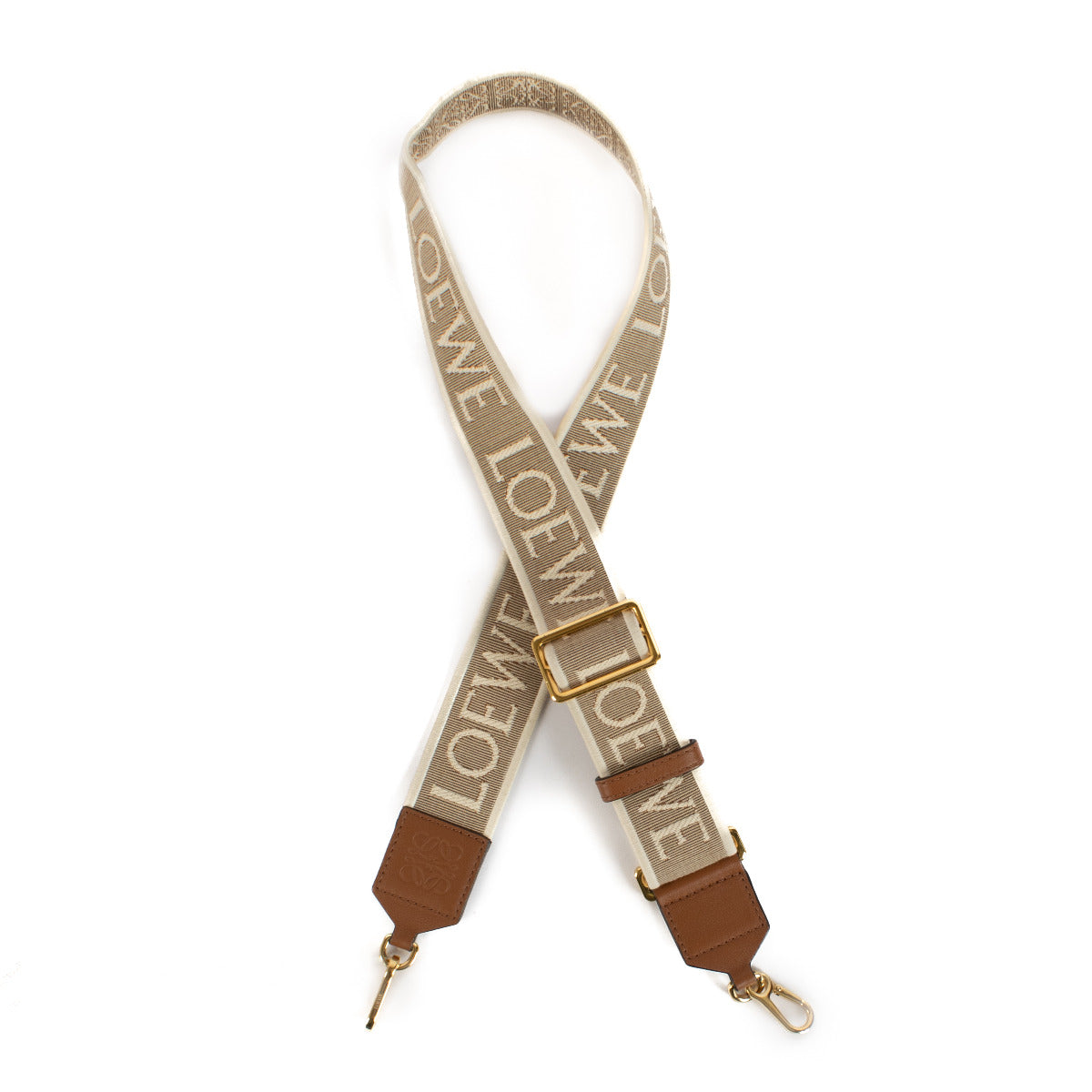Bandoulière en toile jacquard Anagram Loewe naturel/camel