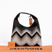 Authentic pre-loved Missoni Black Large Zig Zag Shoulder Bag on Labellov.com