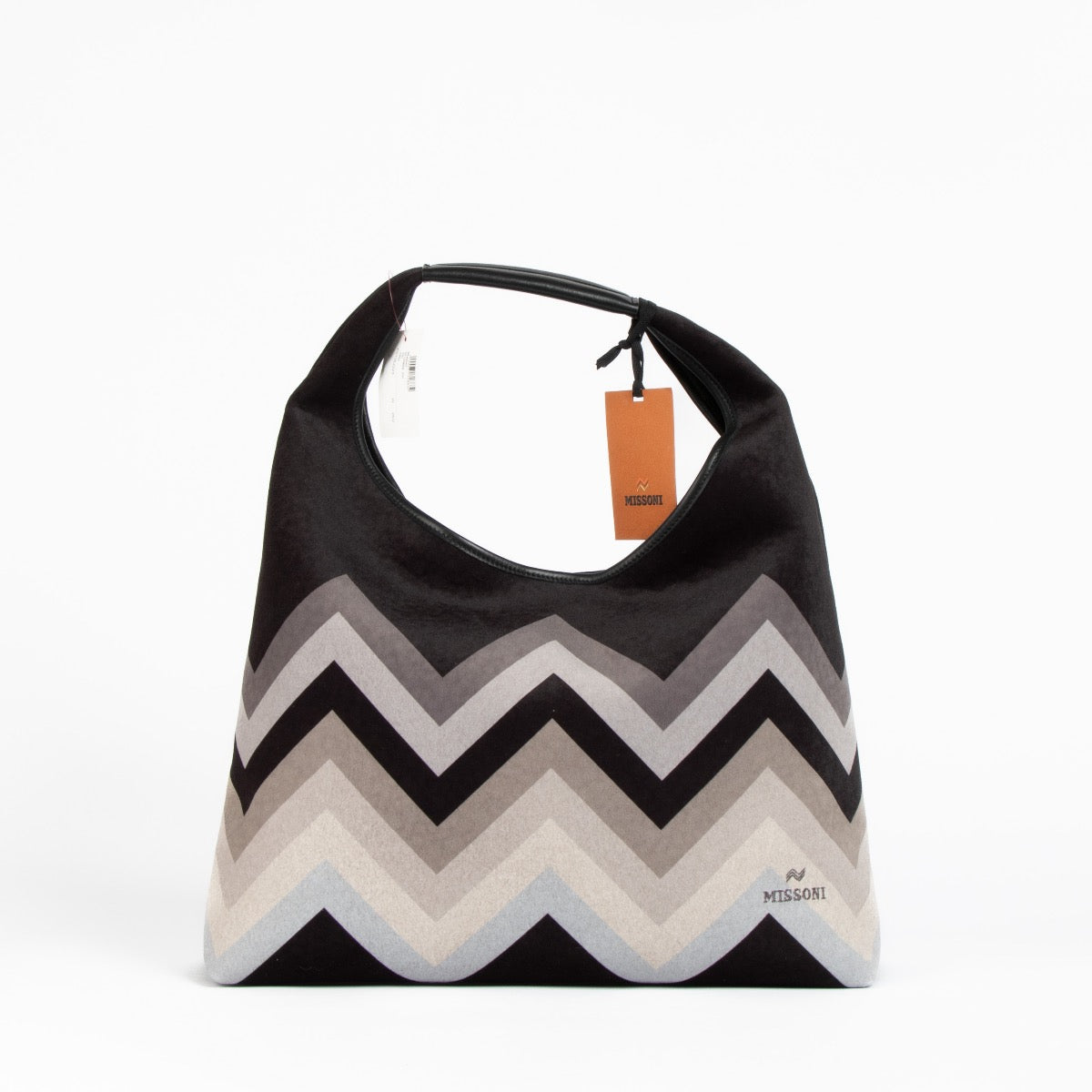 Authentic pre-loved Missoni Black Large Zig Zag Shoulder Bag on Labellov.com
