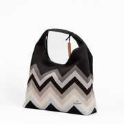 Authentic pre-loved Missoni Black Large Zig Zag Shoulder Bag on Labellov.com