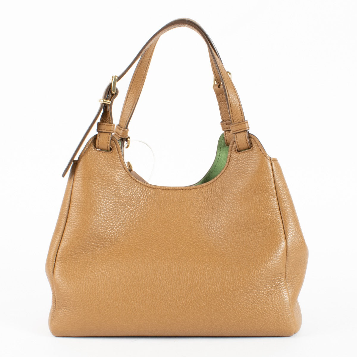 Authentic Preloved Miu Miu Caramel/Larch Green Leather Handbag on Labellov.com