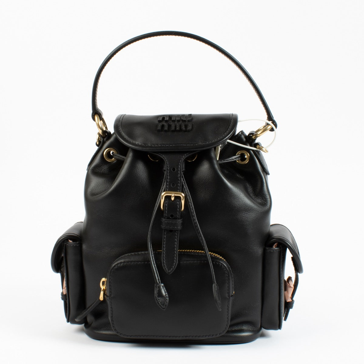 Miu Miu Black Leather Backpack