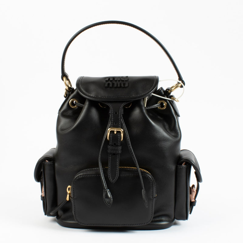 Miu Miu Black Leather Backpack