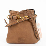 Authentic Preloved Miu Miu Aventure Brown Pouch Bag Crossbody on Labellov.com