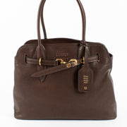 Authentic Preloved Miu Miu Brown Adventure Bag Top Handle on Labellov.com