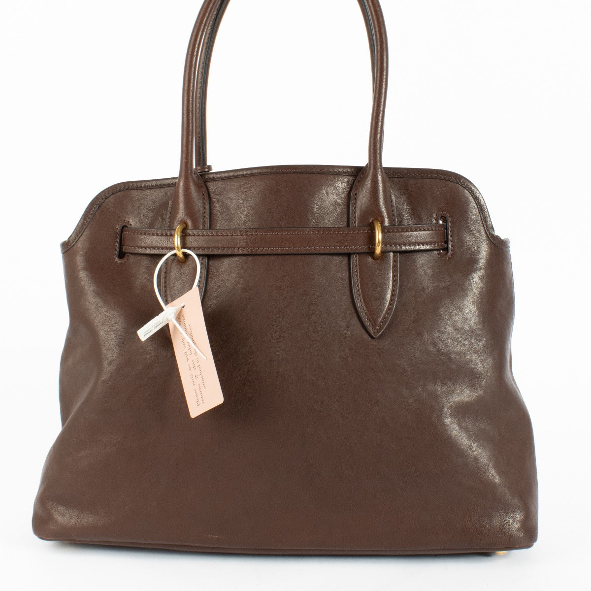 Authentic Preloved Miu Miu Brown Adventure Bag Top Handle on Labellov.com