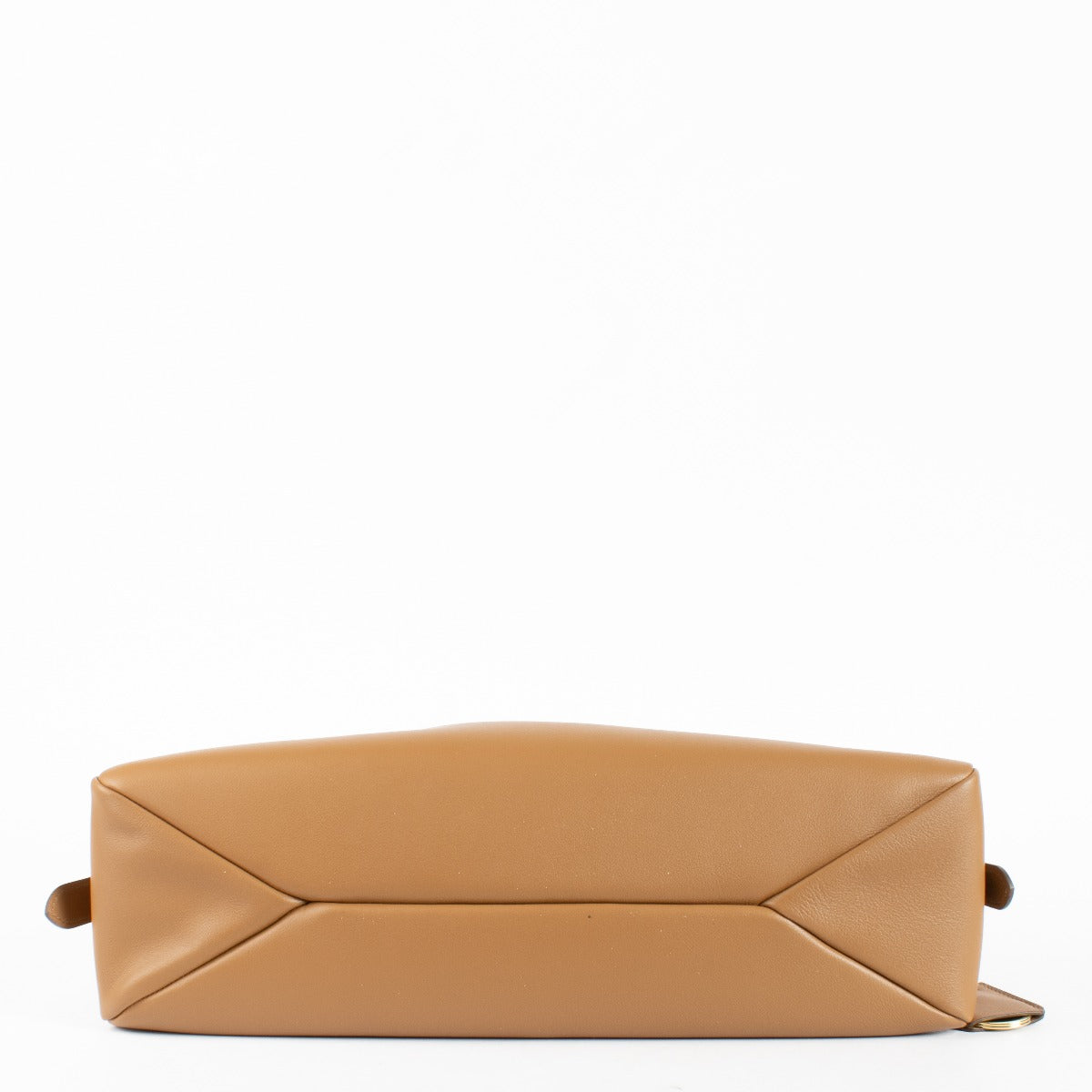 Prada Camel Aimée Large calfskin shoulder bag with gold-tone hardware at Labellov.com