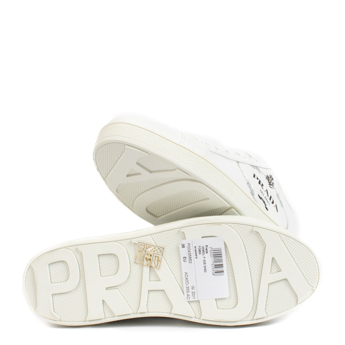 Prada witte leren sneakers - maat 36
