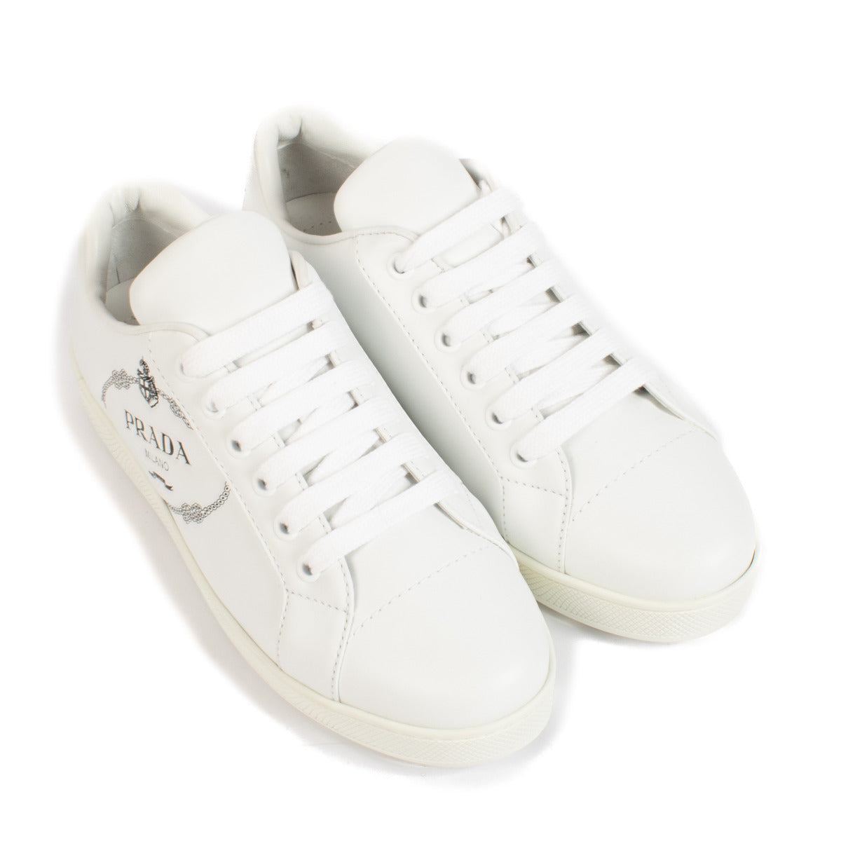 Prada White Leather Sneakers - size 36