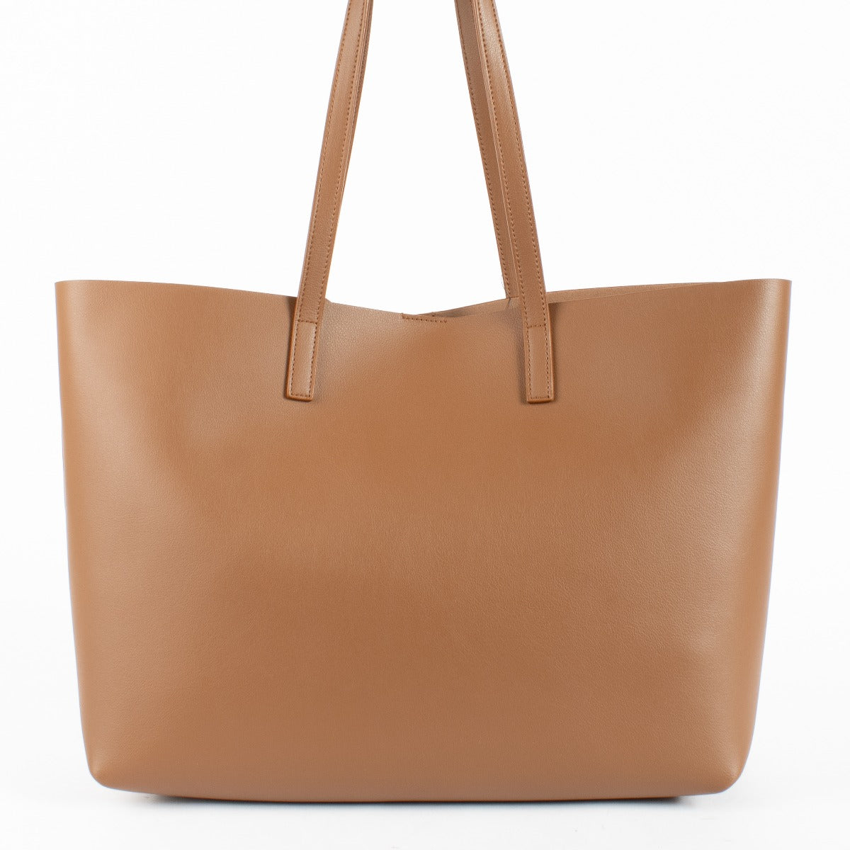 Saint Laurent Shopping Saint Laurent en Cuir Camel Tote at Labellov.com