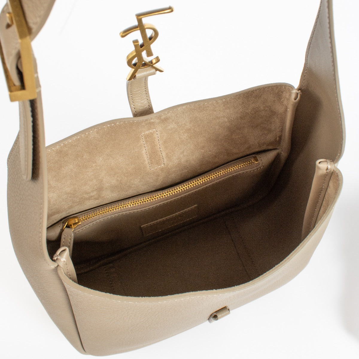 Saint Laurent Dusty Grey Le 5 à 7 Supple Small Bag