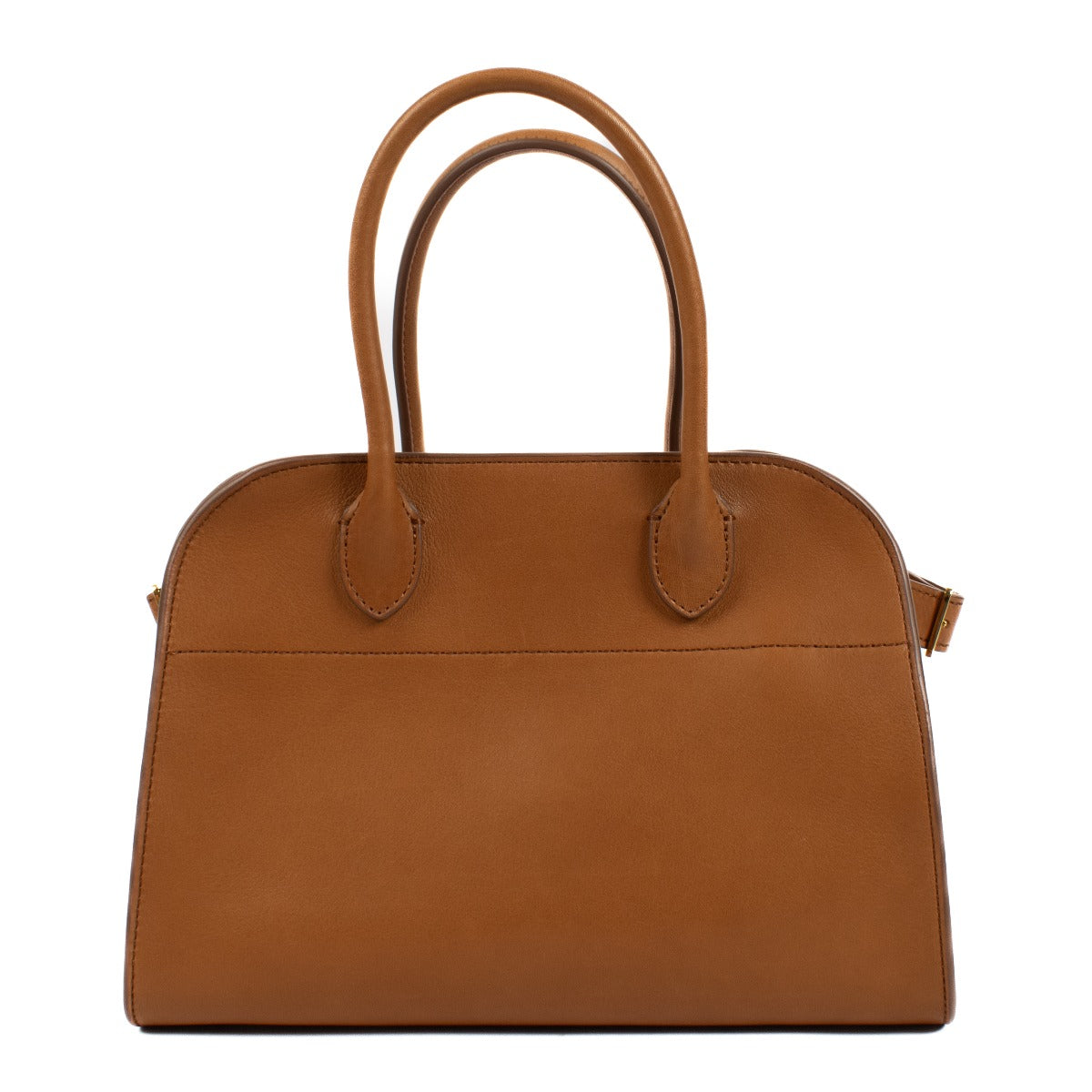 The Row Natural Saddle Leather Soft Margaux 10 Bag