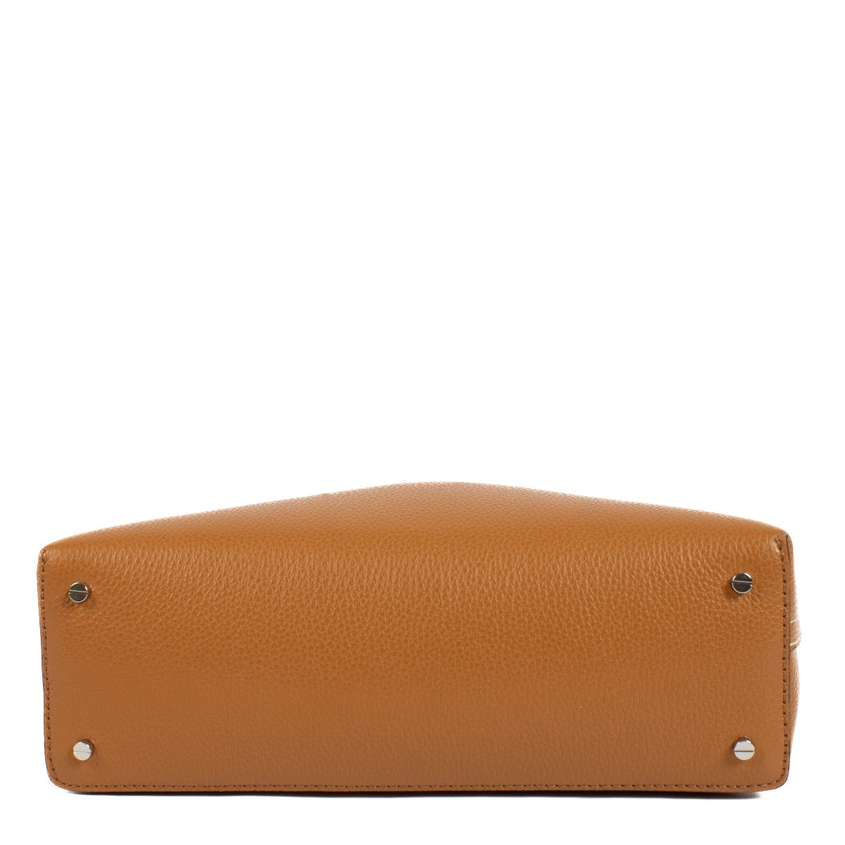 Toteme Tan Grained Leather T-Lock Clutch
