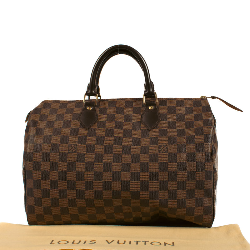 Louis Vuitton Damier Ebene Speedy 35 Bag