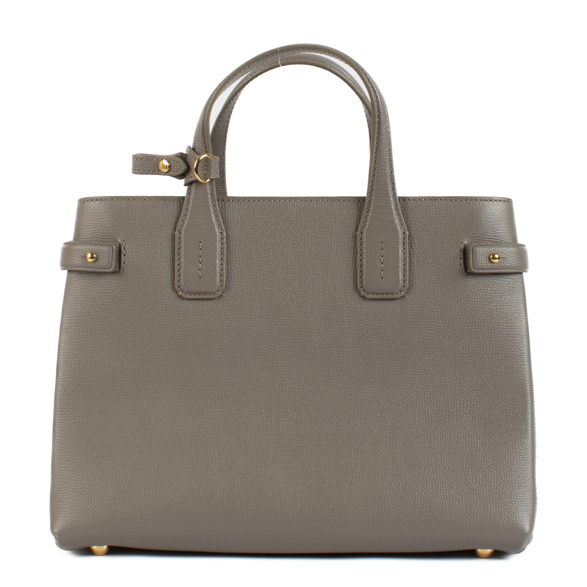 Sac à main Burberry Banner en cuir gris