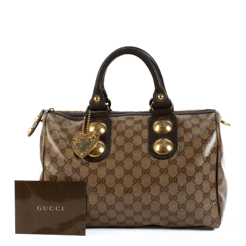 shop 100% authentic second hand Gucci GG Crystal Babouska Boston Bag on Labellov.com