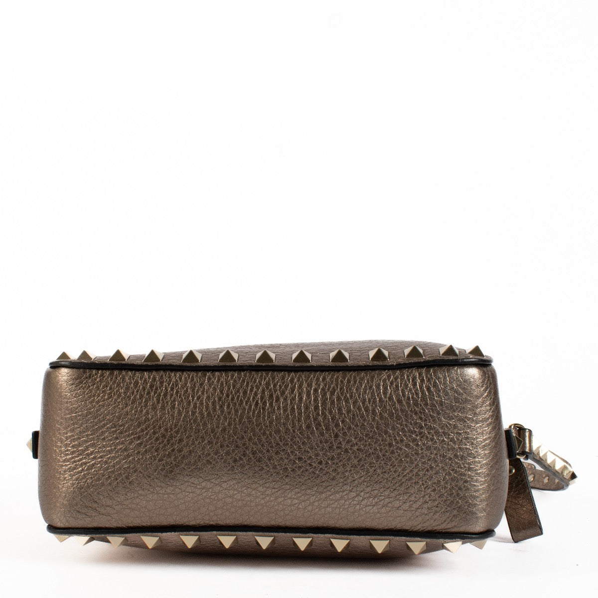 shop 100% authentic second hand Valentino Garavani Metallic Bronze Leather Rockstud Camera Bag on Labellov.com