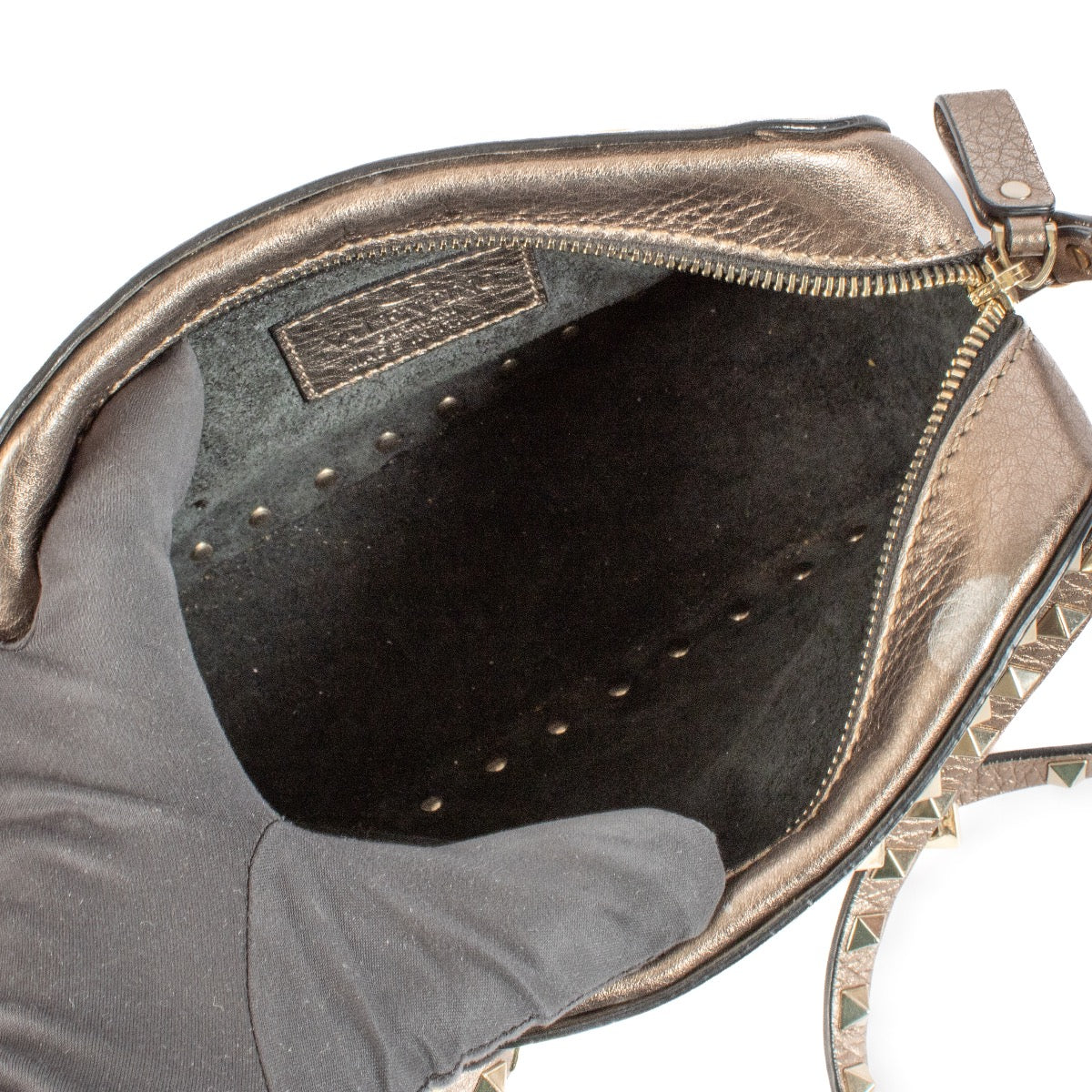 shop 100% authentic second hand Valentino Garavani Metallic Bronze Leather Rockstud Camera Bag on Labellov.com
