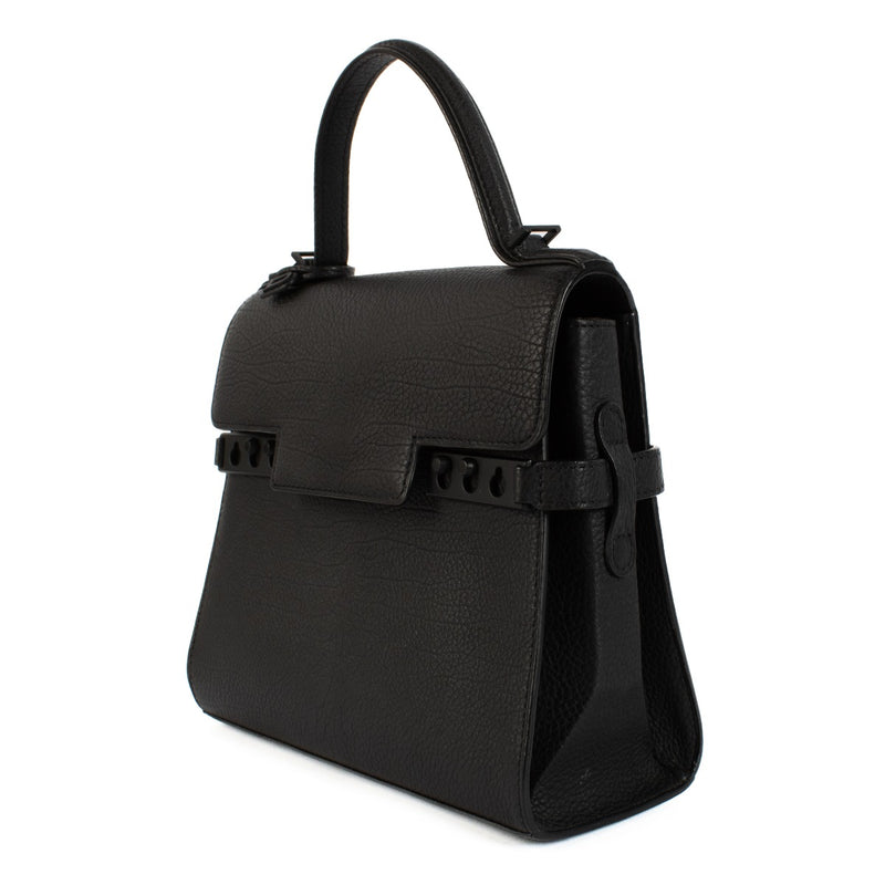 Delvaux So Black Crispy Calf Tempête PM Bag