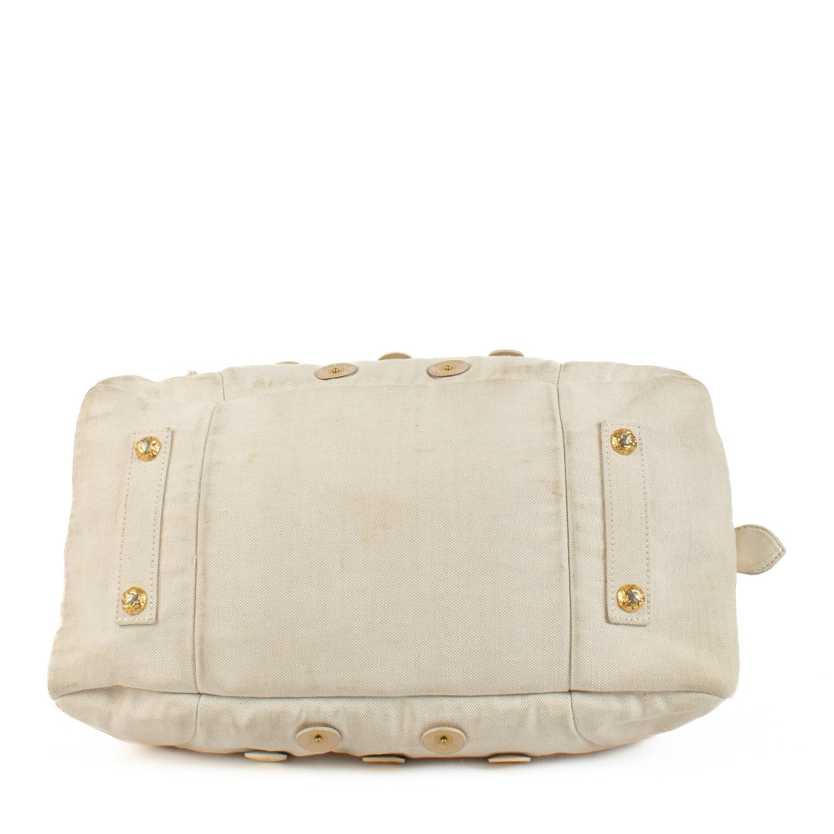 Louis Vuitton Crème Canvas Bowly Polka Dot Panamabag