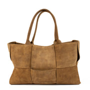 Bottega Veneta Suede Arco Medium Top Handle Bag