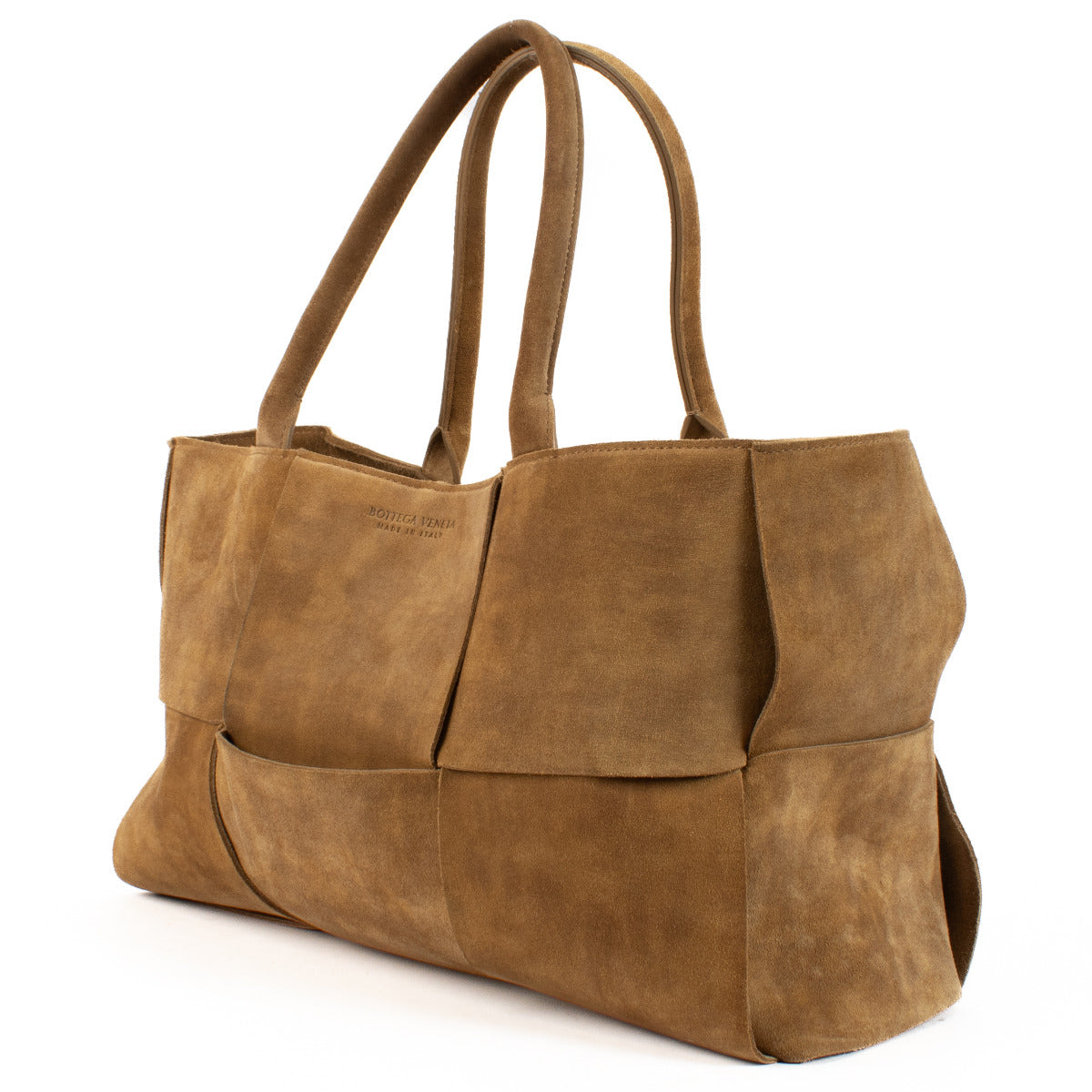 Bottega Veneta Suede Arco Medium Top Handle Bag