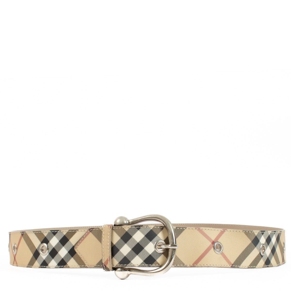 Burberry Beige Check Belt - size 100