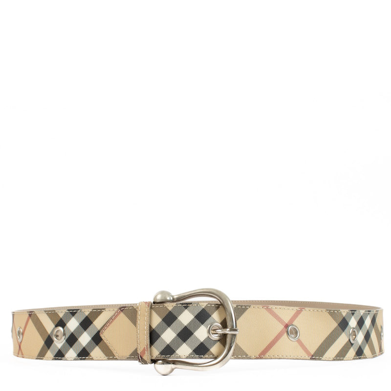 Burberry Beige Check Belt - size 100