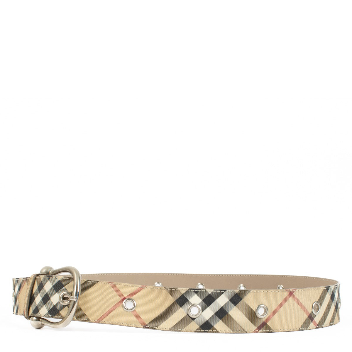 Burberry Beige Check Belt - size 100