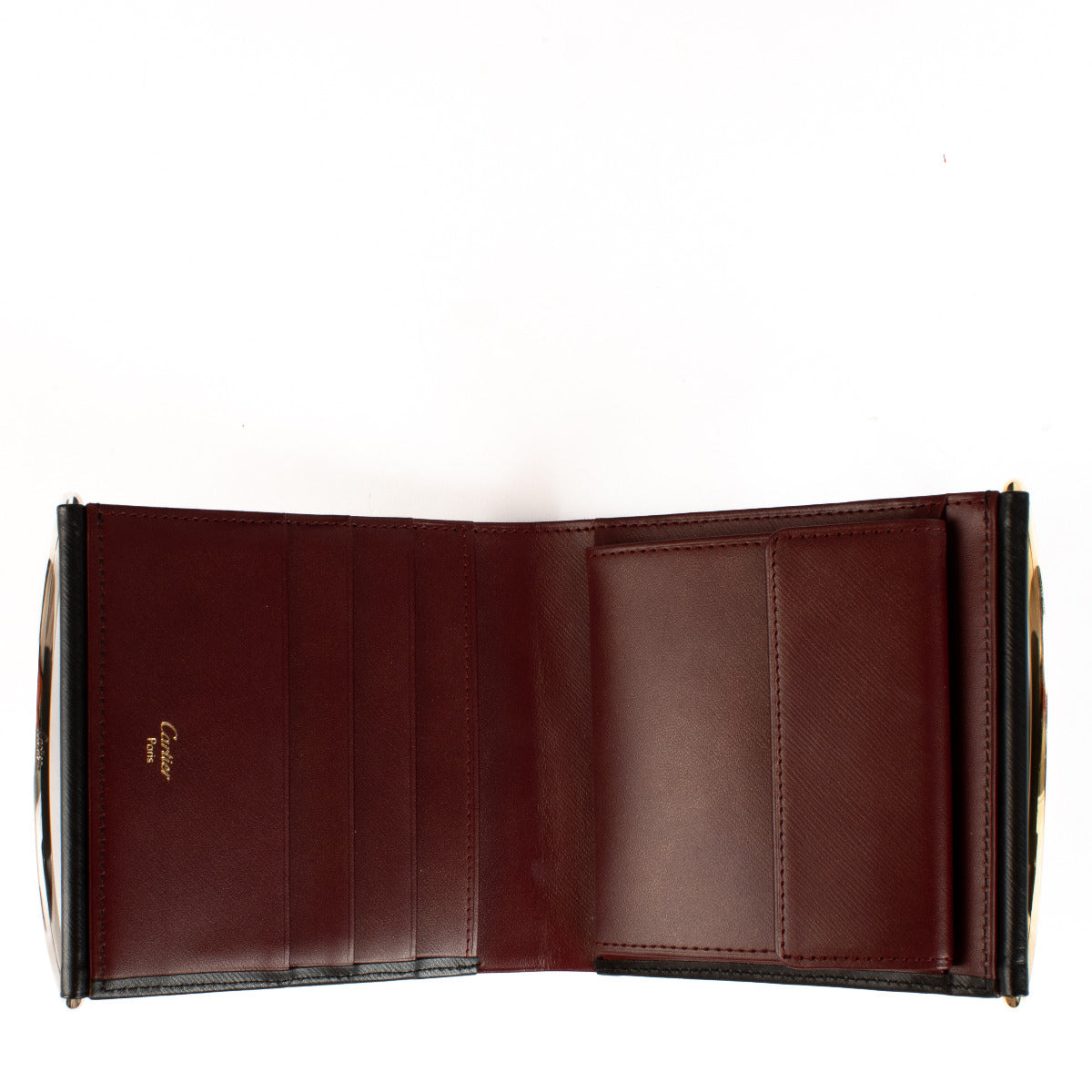 Cartier Black Leather Trinity Top Handle
