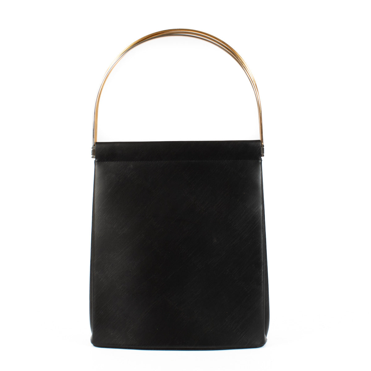 Cartier Black Leather Trinity Top Handle aan de beste prijs bij Labellov tweedehands luxe