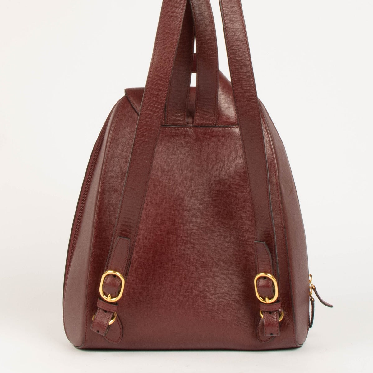 Shop this 100% authentic Cartier Burgundy Leather Backpack at Labellov.com