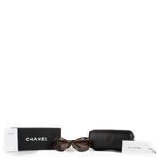 Chanel Tortoise and Leather Sunglasses
