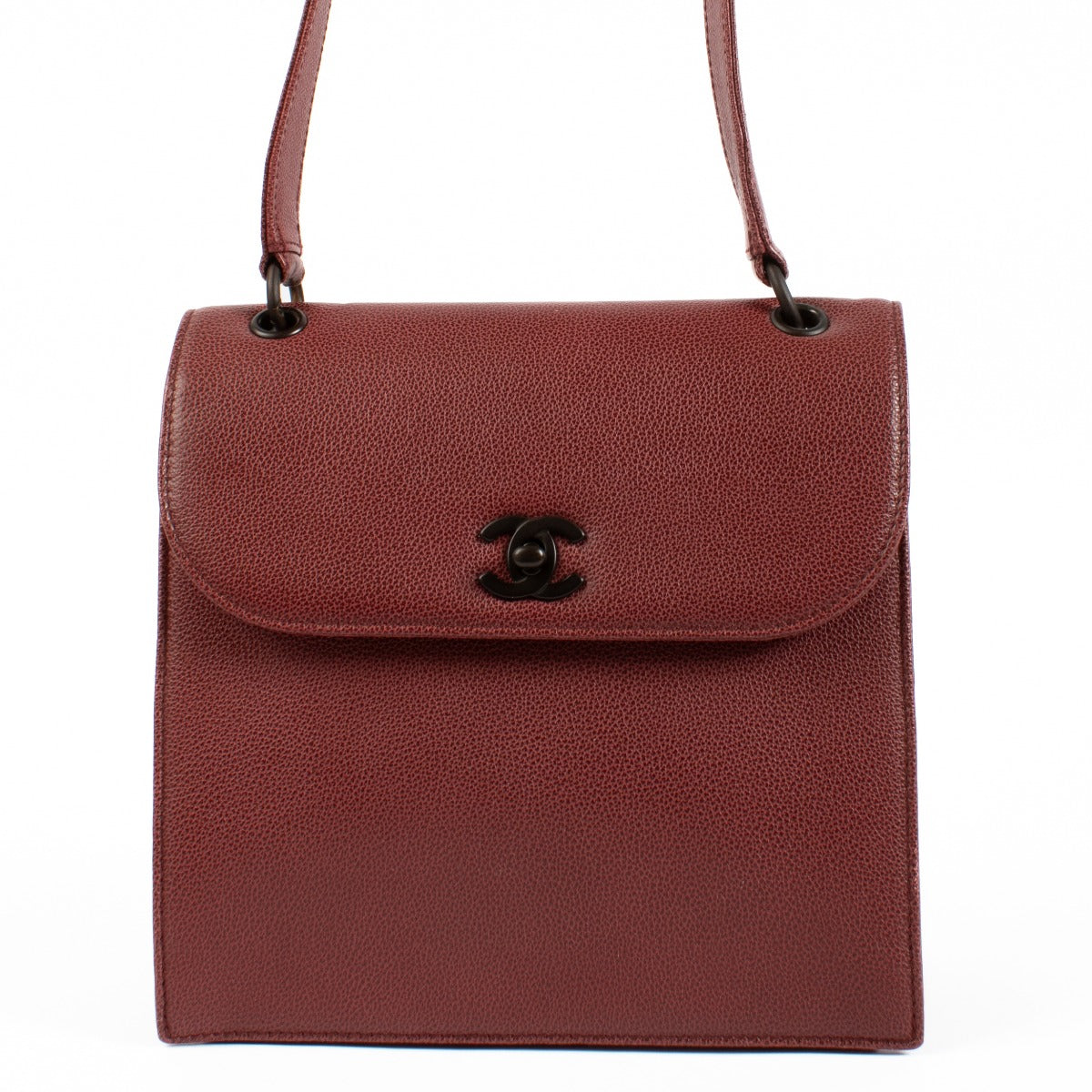 Authentic second hand Chanel Burgundy Top Handle Bag on Labellov.com
