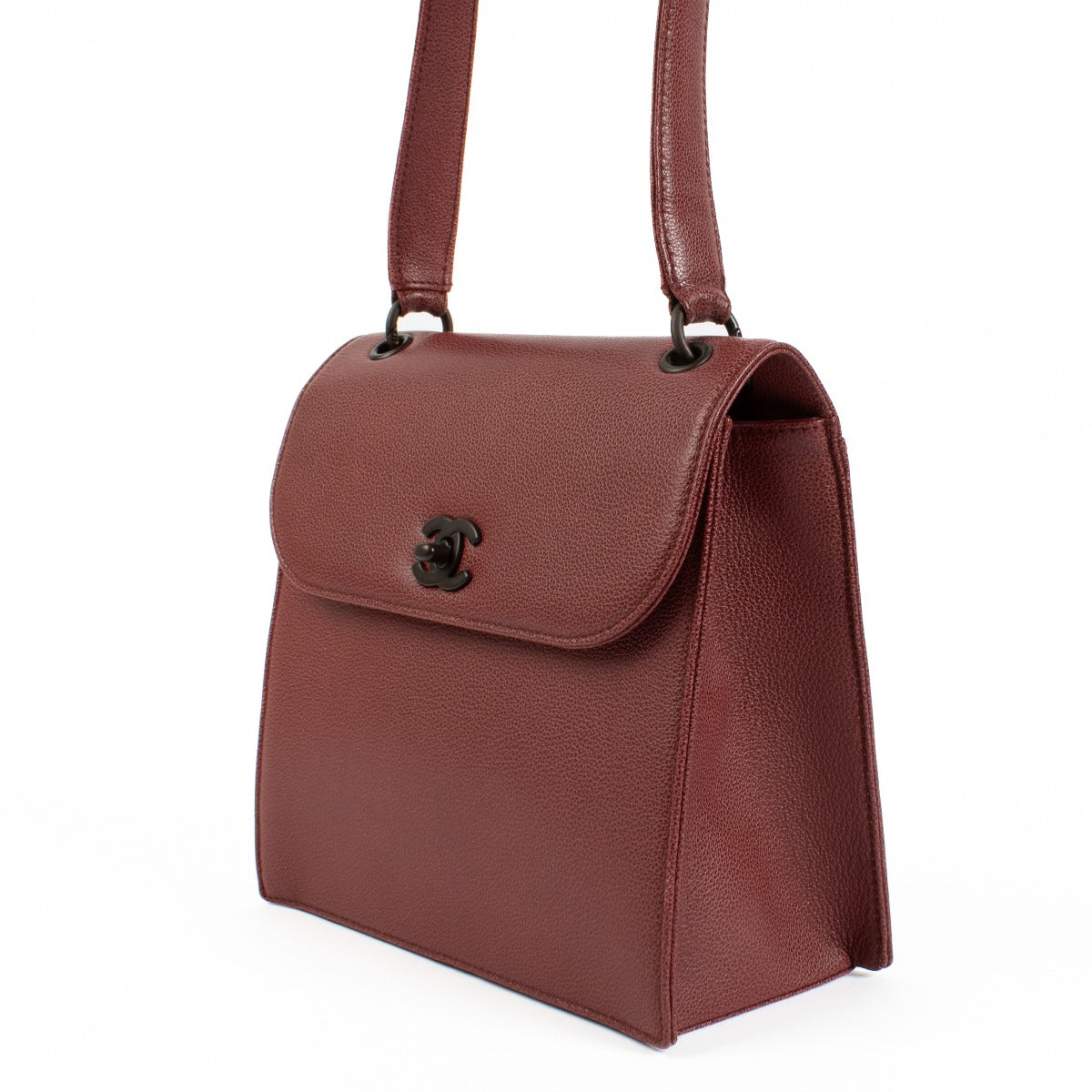 Authentic second hand Chanel Burgundy Top Handle Bag on Labellov.com