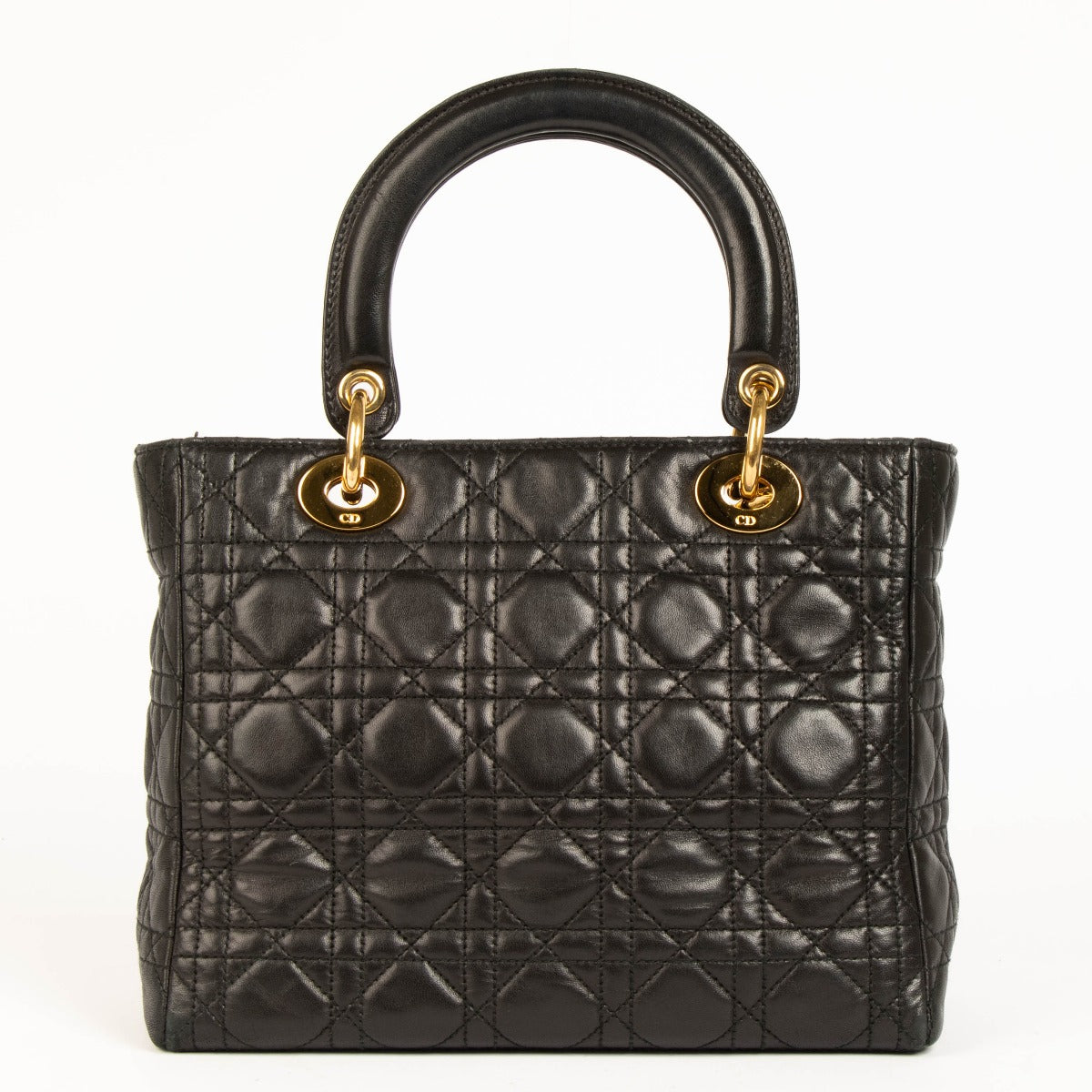 Shop this 100% authentic Christian Dior Vintage Black Medium Lady Dior Bag at Labellov.com