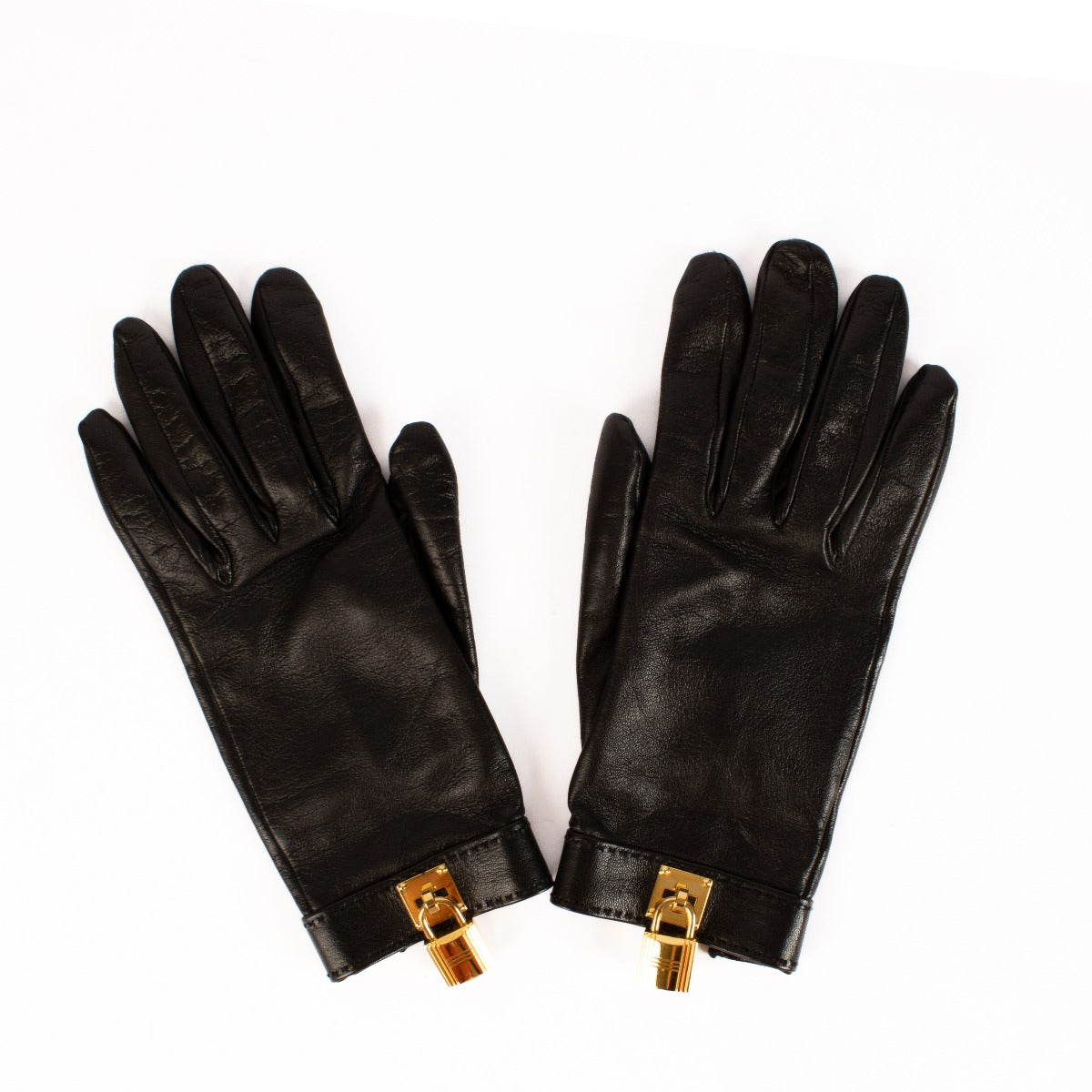 Hermès Vintage Black Goya Gloves