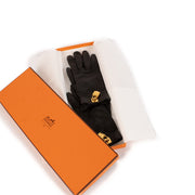 Hermès Vintage Black Goya Gloves