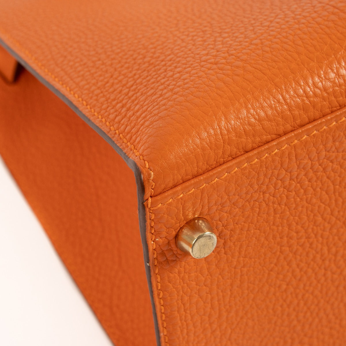 Hermès Kelly Sellier 28 Oranje Togo BGHW