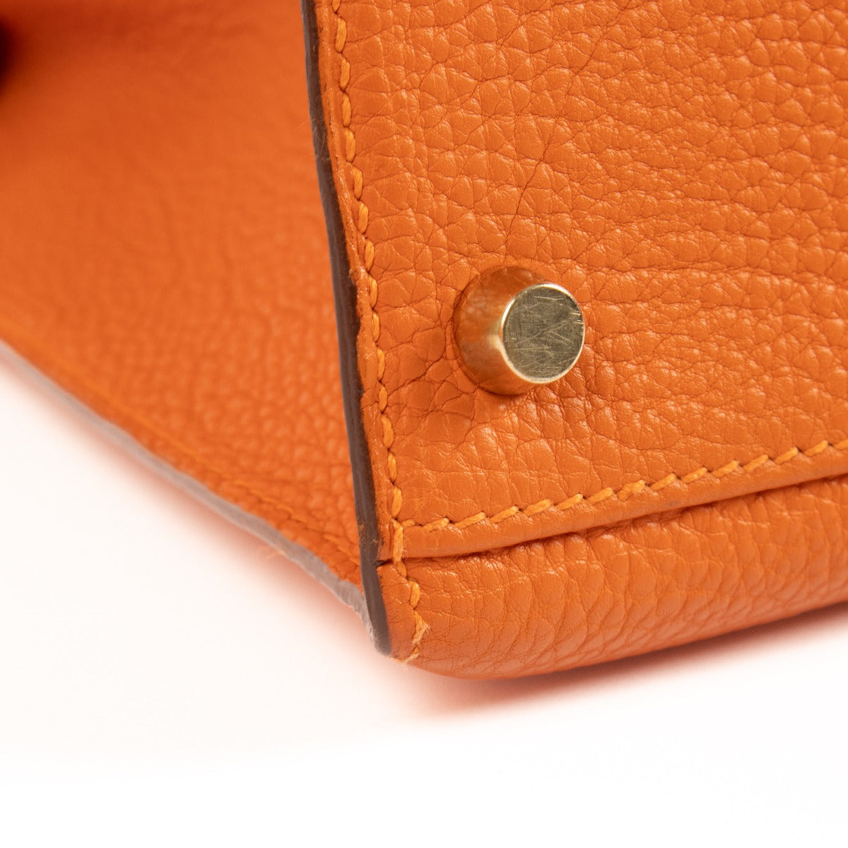 Hermès Kelly Sellier 28 Oranje Togo BGHW