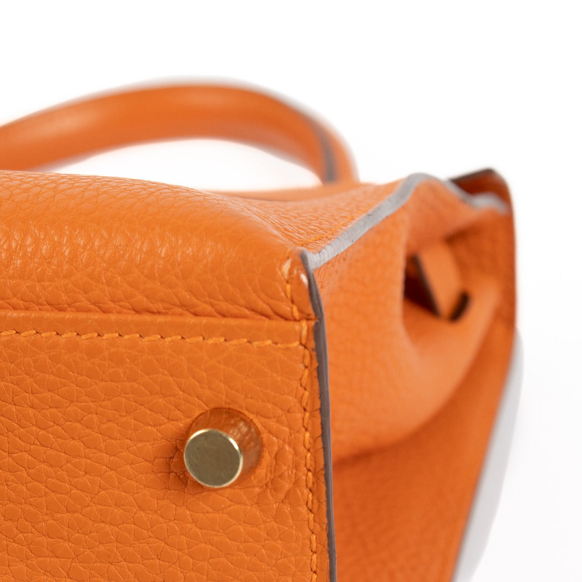 Hermès Kelly Sellier 28 Oranje Togo BGHW