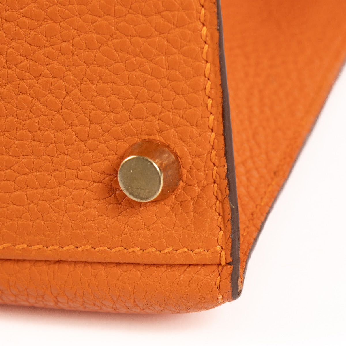 Hermès Kelly Sellier 28 Oranje Togo BGHW