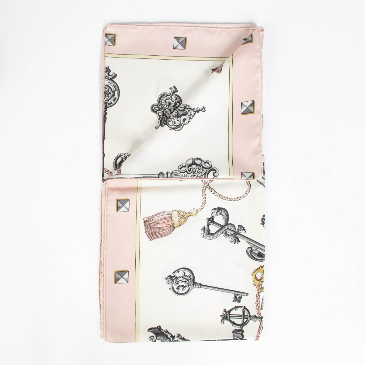 Shop this 100% authentic Hermès Les Clés Silk 90 Scarf at Labellov.com
